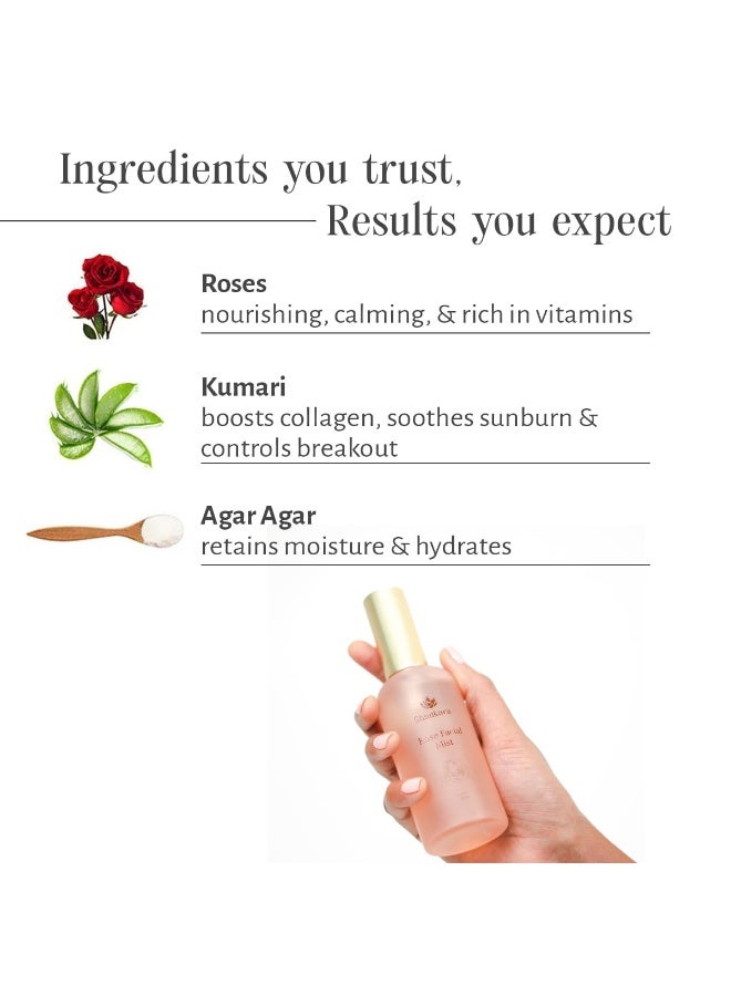 Shankara Rose Facial Mist With The Goodness Of Rose For hydration and cooling - 100 ml - Image 3