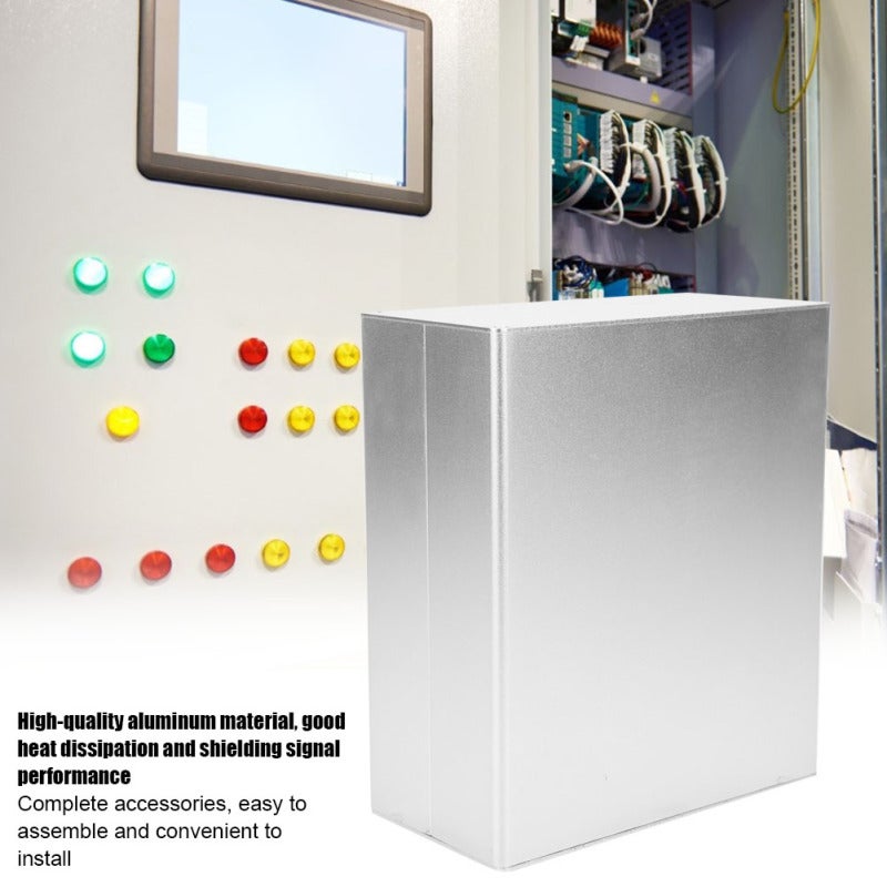 Aluminum Project Box: 100% High-quality Aluminum, Machine Die-casting Integrated Molding - Oxidation Treatment, Heat Dissipation Shielding Performance, Diy Electronic Enclosure for Electronic Pcb Junc - Image 5