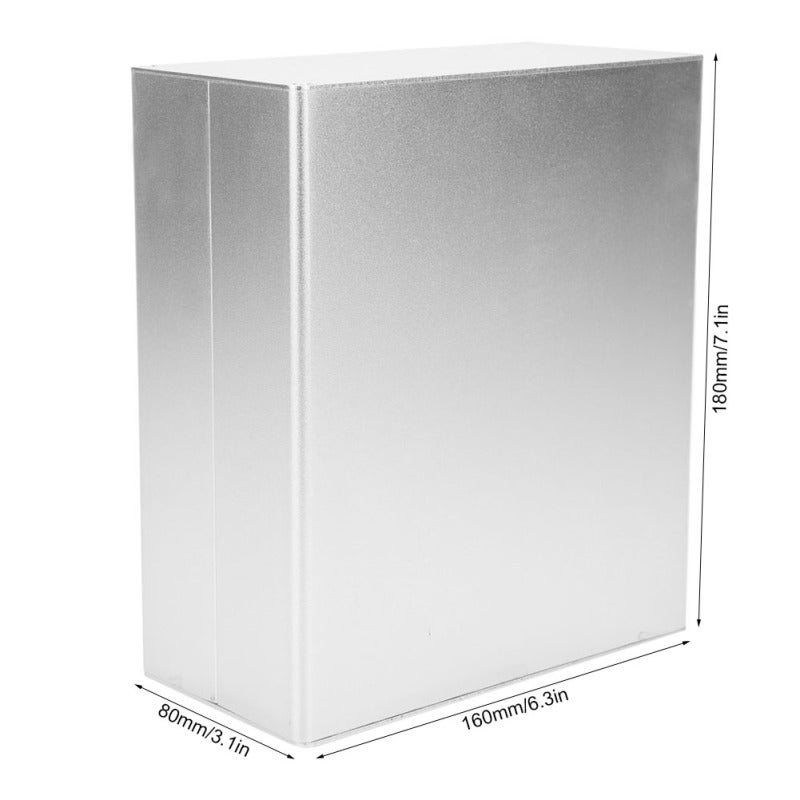 Aluminum Project Box: 100% High-quality Aluminum, Machine Die-casting Integrated Molding - Oxidation Treatment, Heat Dissipation Shielding Performance, Diy Electronic Enclosure for Electronic Pcb Junc - Image 3
