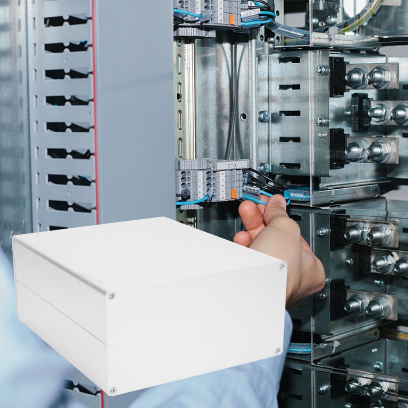 Aluminum Project Box: 100% High-quality Aluminum, Machine Die-casting Integrated Molding - Oxidation Treatment, Heat Dissipation Shielding Performance, Diy Electronic Enclosure for Electronic Pcb Junc - Image 1