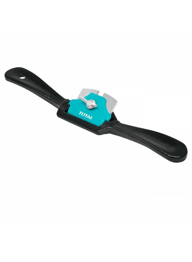 توتال أداة تسوية يدوية للخشب بطول 230 مم (9 بوصات) مزودة بشفرات من فولاذ T12 لأعمال النجارة، وهيكل من الحديد الزهر، وعرض تسوية 45 مم، أداة دقيقة للأسطح المحدبة. - Image 1