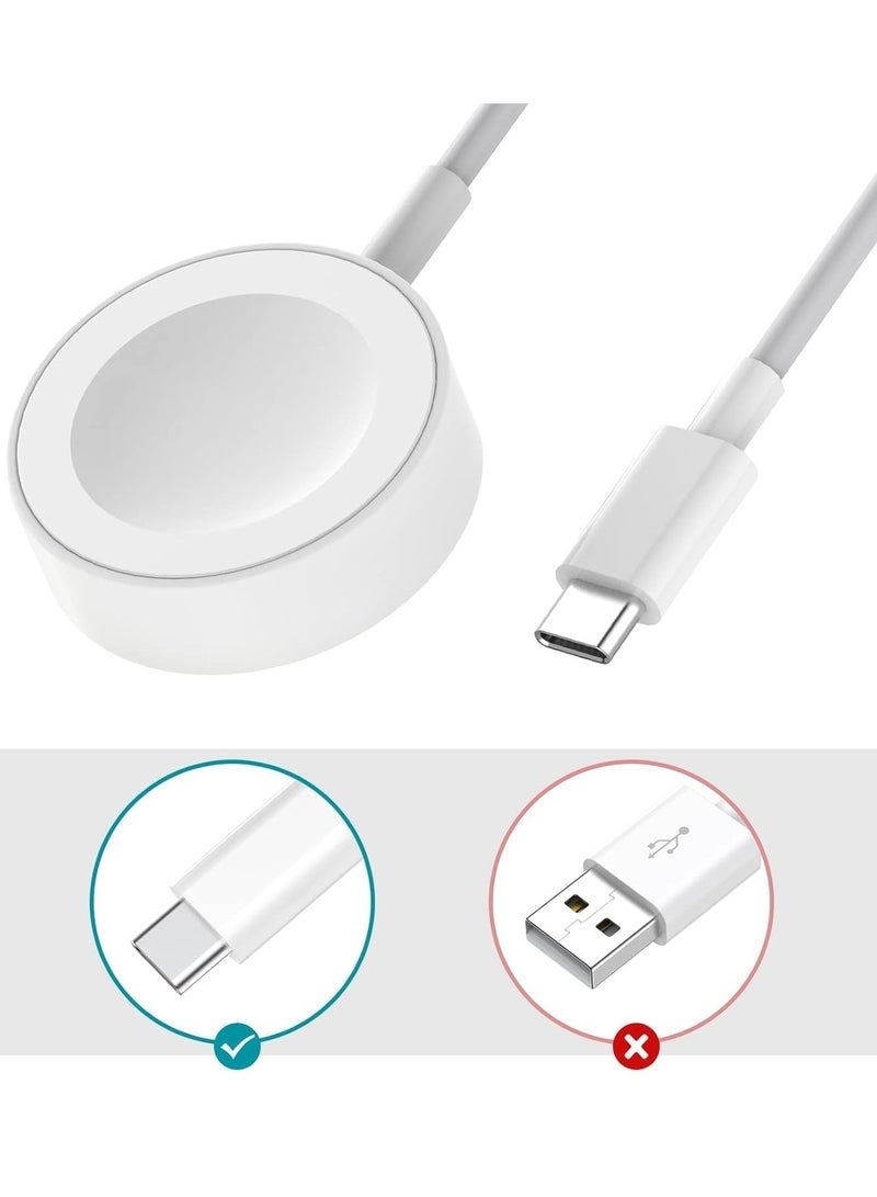 Keloray Watch Charger for iWatch USB-C Cable 3.3 ft Wireless Magnetic Wireless Charging Cable Cord Compatible with Apple Watch Charger Series 8/7/6/5/4/3/2/1/SE - Image 2