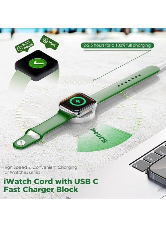 Keloray Watch Charger for iWatch USB-C Cable 3.3 ft Wireless Magnetic Wireless Charging Cable Cord Compatible with Apple Watch Charger Series 8/7/6/5/4/3/2/1/SE - Image 5