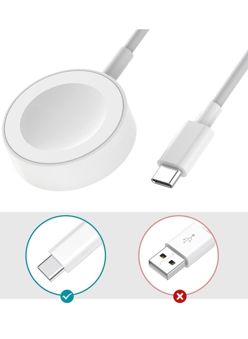ملائكي  شاحن ساعة كيلوراي لساعة آبل، كابل USB-C بطول 3.3 قدم، كابل شحن لاسلكي مغناطيسي، متوافق مع سلسلة شواحن ساعات آبل 8/7/6/5/4/3/2/1/SE - Image 3