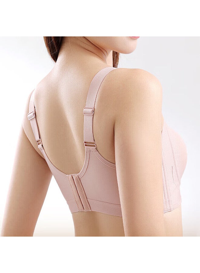 Finseech Strapless High Side Ratio Breast Reduction Bra Thin Cup Plus Size Breathable Underwear Rose Grey 80bcd - Image 2