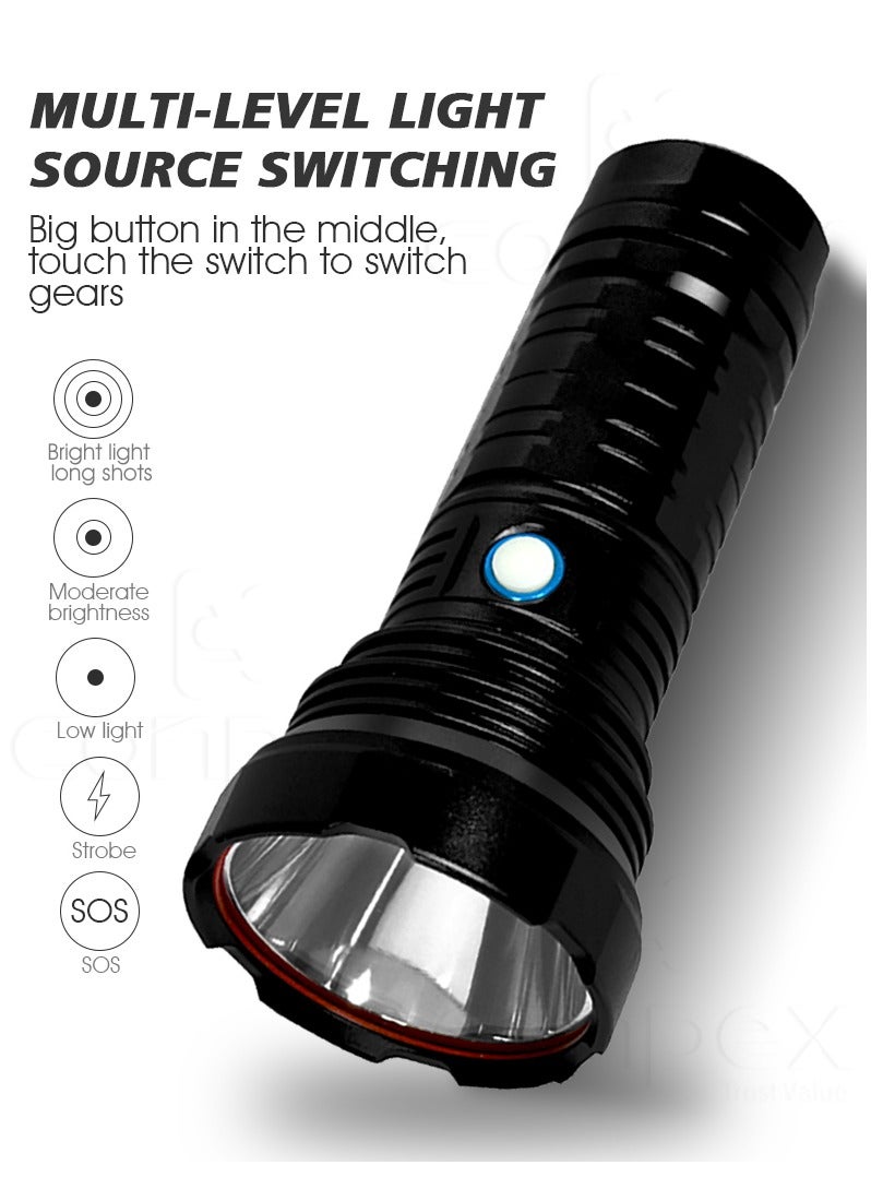 360 LED Torch Light, Outdoor Waterproof Camping Flashlight TW-1028 - Image 2