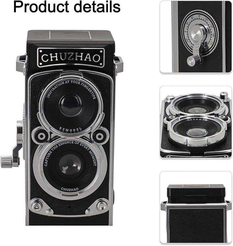 Vintage Mini Digital Camera 1080P FHD 12MP Autofocus Point and Shoot TLR Style - Image 3