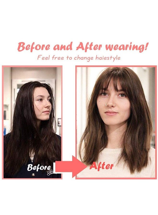 URBANMAC Clip On Clip In Front Hair Bang Fringe Hair Extension Piece Thin Extension for Women and Girls (Natural Color) - Image 2