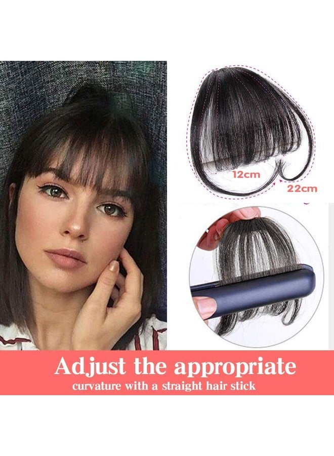 URBANMAC Clip On Clip In Front Hair Bang Fringe Hair Extension Piece Thin Extension for Women and Girls (Natural Color) - Image 3