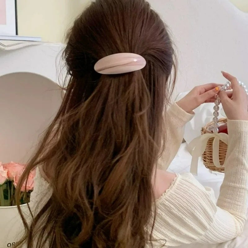 1/5Pcs Acetic Oval Hair Clips Vintage Ponytail Holder Spoon Clip Spring Hairpins Women Korean Large Spoon Top Clips Headwear - Image 4