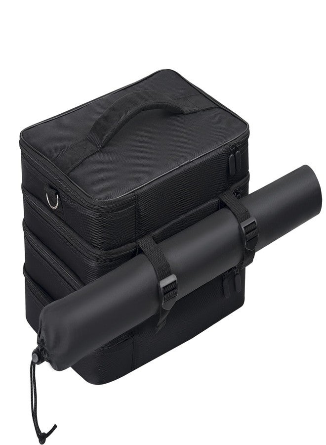 Brappo Travel Bag compatible DND Miniatures, DND Dice, Maps, DM's Guide, and Player's Handbook, For RPG, MTG Tabletop Game Collections(Case Only) (black) - Image 1