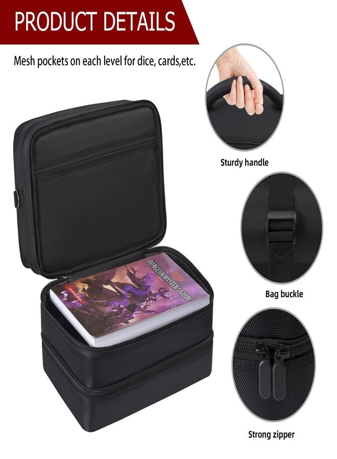 Brappo Travel Bag compatible DND Miniatures, DND Dice, Maps, DM's Guide, and Player's Handbook, For RPG, MTG Tabletop Game Collections(Case Only) (black) - Image 5