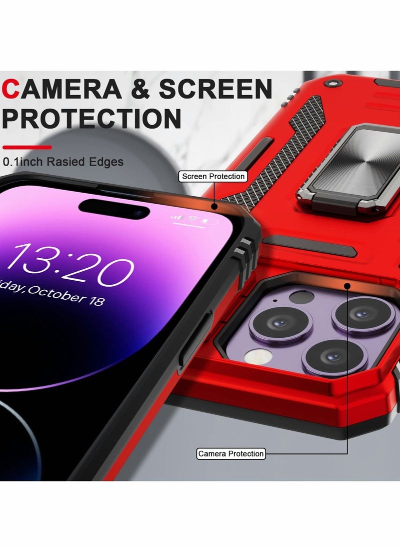 كاست ويف Case for iPhone 14 Pro Max Case with Camera Cover, Cover with Screen Protector Heavy Dut Protective Phone Case with Kickstand for Apple iPhone 14 Pro Max - Image 2
