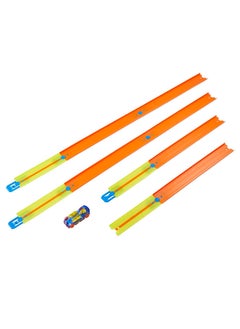 Hot Wheels Track Builder Unlimited Basic Track Pack Starter Set for Add-On Builds with 10 Track Pieces, 9 Connectors & One 1:64 Scale Hot Wheels  Car for Kids Aged 6 Years Old & Up  - Image 4