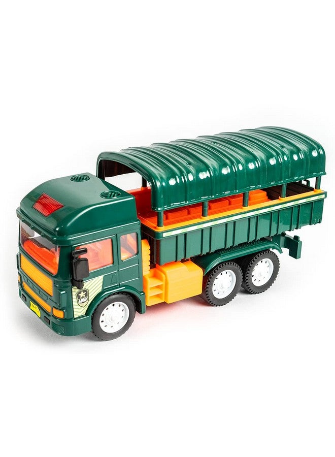 RATNA'S MY FIRST WHEELS Ratna's Army Truck Friction Powered Big Size Plastic Military Toy Vehicle for Kids - Image 1