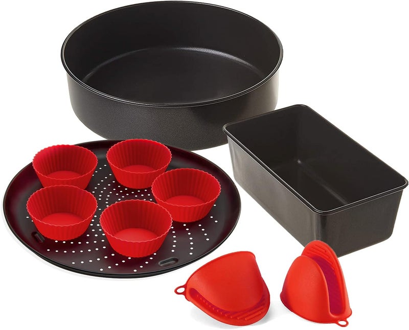 DEMEDO Baking Set for Ninja Foodi 65 Qt 8 Qt Ninja Foodi Pressure Cooker  Air Fryer Deluxe Bake Kit Dishwasher Safe Air Fryer Accessories Set - Image 1