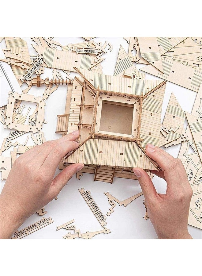 Rolife Rolife 3D Wooden Puzzles Temple Building Kit - 275PCS Japanese Five-storied Pagoda 13" Model Craft Kits for Adults/Boys/Girls - Image 5