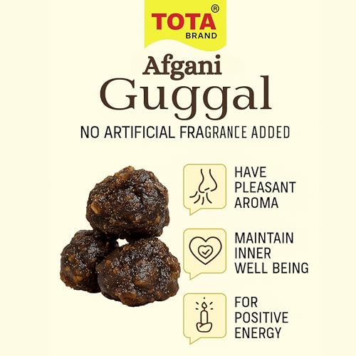 TOTA Premium Afghani Guggal | 100% Natural Resin Gugal/Guggul for Puja Havan Dhoop Dhuni Meditation Air Purification & Ayurvedic Healing | No Artificial Frangrance | 50g - Image 2