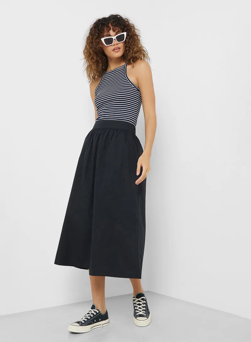 VERO MODA High Waist Midi Skirt