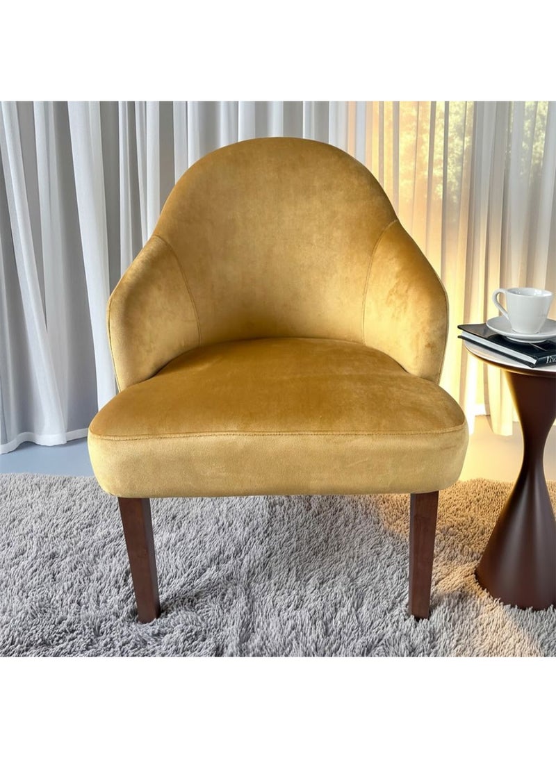 DANUBE HOME Fizzle Arm Chair Chairs | Armchair | Modern Design Single Seater Accent Chair | Comfortable Living Room Furniture L73.03xW68.58xH91.44cm - Tan - Image 3
