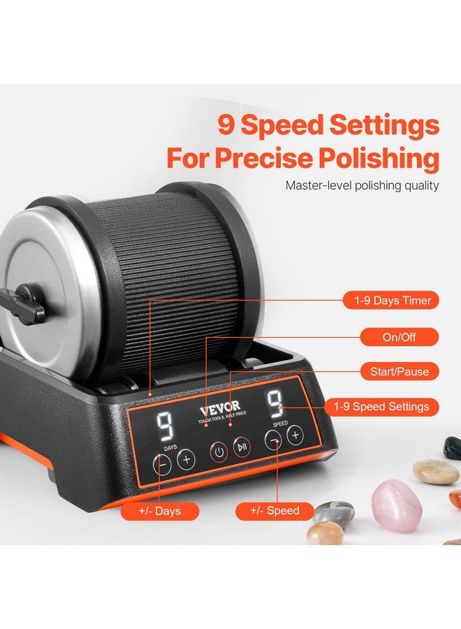 VEVOR VEVOR Rock Tumbler Kit, 2.5 lbs Rock Polishing Kit, 9 Speed Settings 9-Day Polishing Timer Stone Polishing Kit, Rock Polisher with Rough Gemstones and Polishing Grits, Rock Polisher for Adults Kids  - Image 3