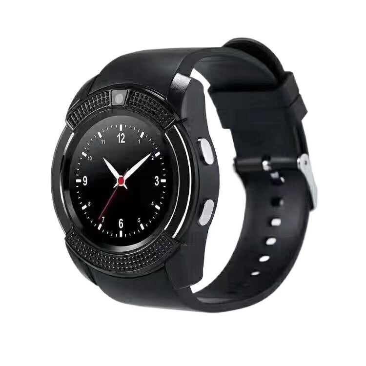 Foreign trade round screen V8 smart watch SIM call phone card Bluetooth music touch screen A1/GT08/DZ09 batch Black - Image 5