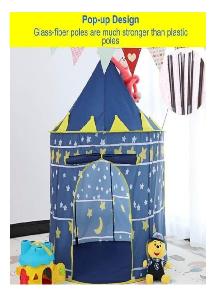null - Portable Foldable Small Play Tent for Kids (Blue) - Image 1