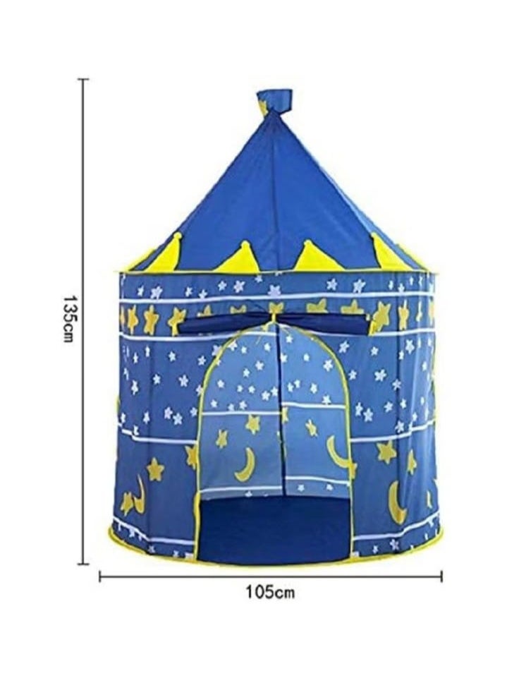 null - Portable Foldable Small Play Tent for Kids (Blue) - Image 1