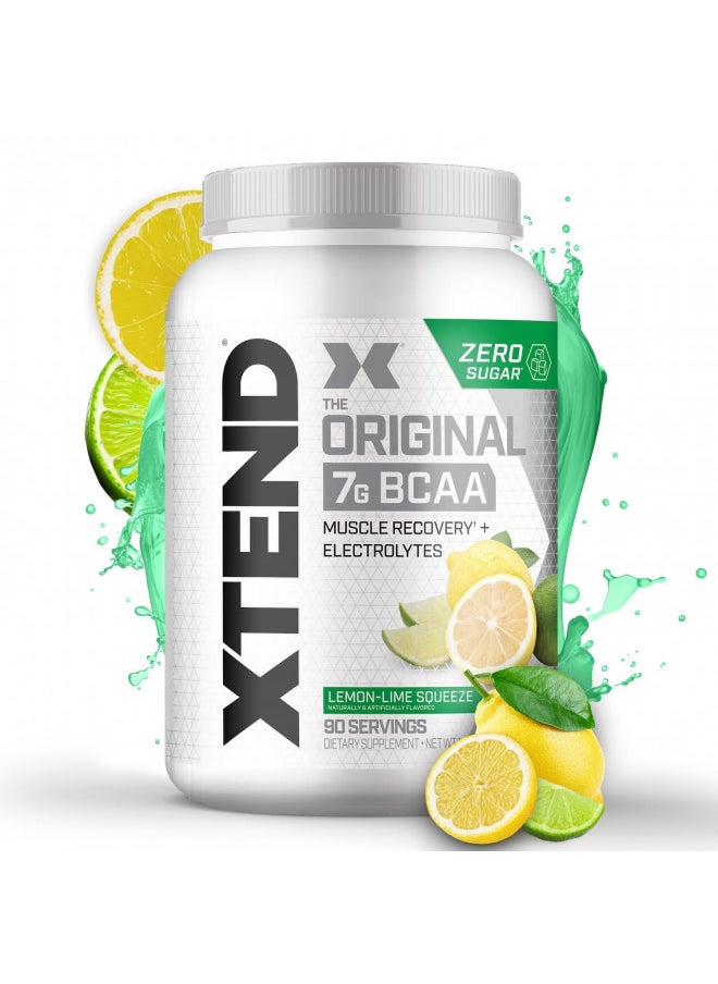 SCIVATION XTEND Original BCAA Powder Lemon Lime Squeeze | Sugar Free Post Workout Muscle Recovery Drink with Amino Acids | 7g BCAAs for Men & Women | 90 Servings  - Image 1