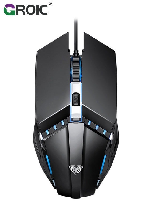 GROIC Mechanical Gaming Mouse Aggravated USB Chicken King Game Macro Definition Wired Luminous for Laptop Gamer Desktop Computer  - Image 1