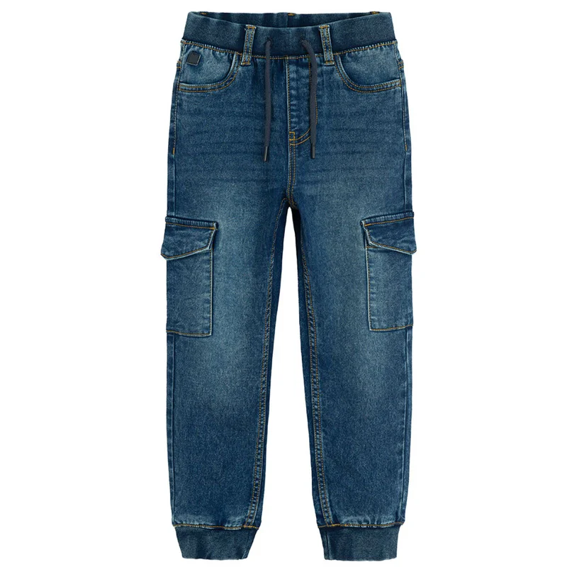 Cool Club BLUE COTTON, POLYESTER, ELASTANE TROUSERS