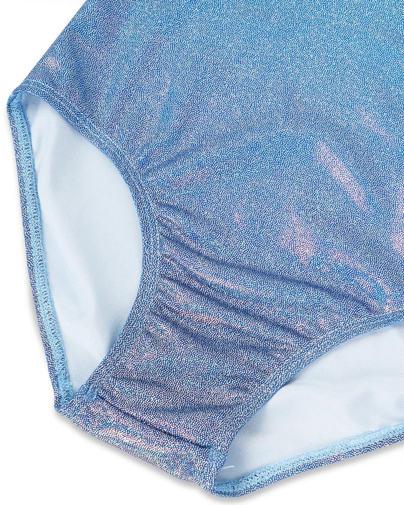 Gogokids Gymnastics Leotards for Girls Sparkly Rhinestone Dance Unitards Biketards with Shorts Activewear, A-blue star, 9-10 Years - Image 4