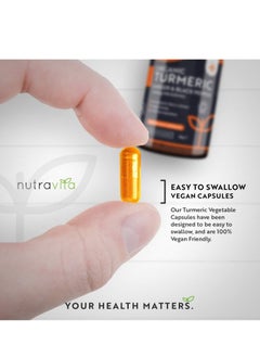 Nutravita Organic Turmeric Ginger And Black Pepper 180 Cap  - Image 3