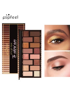 Complexion Inspired Eye Shadowpalette-Eyeshadow Palette Organic Eyeshadow 16 Colors Highly Pigmented Eyeshadow Metallic Colorful Eyeshadow Palette Long Lasting Nude Eyeshadow Shimmer Palette
