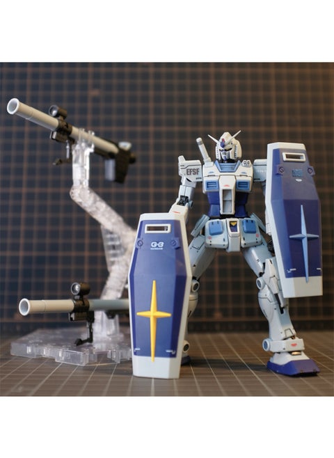 Gundam HG Attack Free Heresy Jim Spartan Mark Rabbit MK-II Riding Model Mecha Assembled Toy-Color:012-4GTO Yuan Zu G3 Double Gun Double Shield Edition-Soul Support-Water Paste