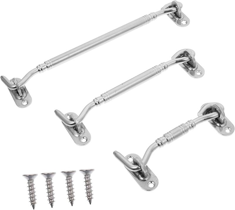 COHEALI 3Pcs Stainless Steel Heavy Duty Window Hooks Cabin Latch Lock for Indoor Outdoor Use - Image 2