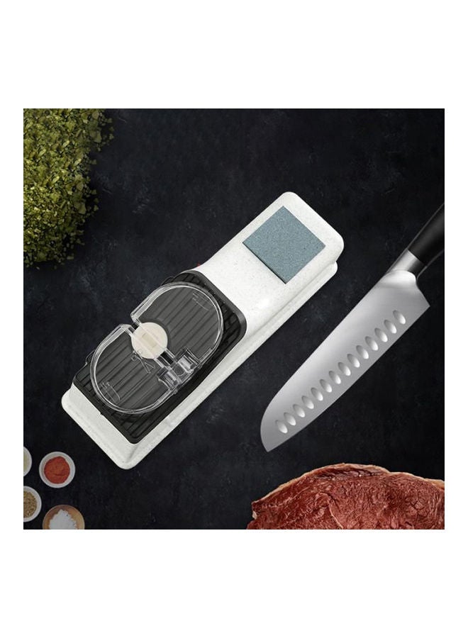 NIBEMINENT Adjustable Quick Grindstone Automatic Cutter Sharpener Kitchen Utility Tool White 23.8x11.5x12cm - Image 4