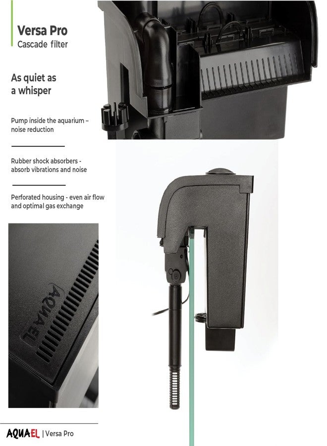 أكوايل فلتر الطاقة Aquael Versa Pro 60 - فلتر يُعلق على ظهر حوض السمك - Image 3