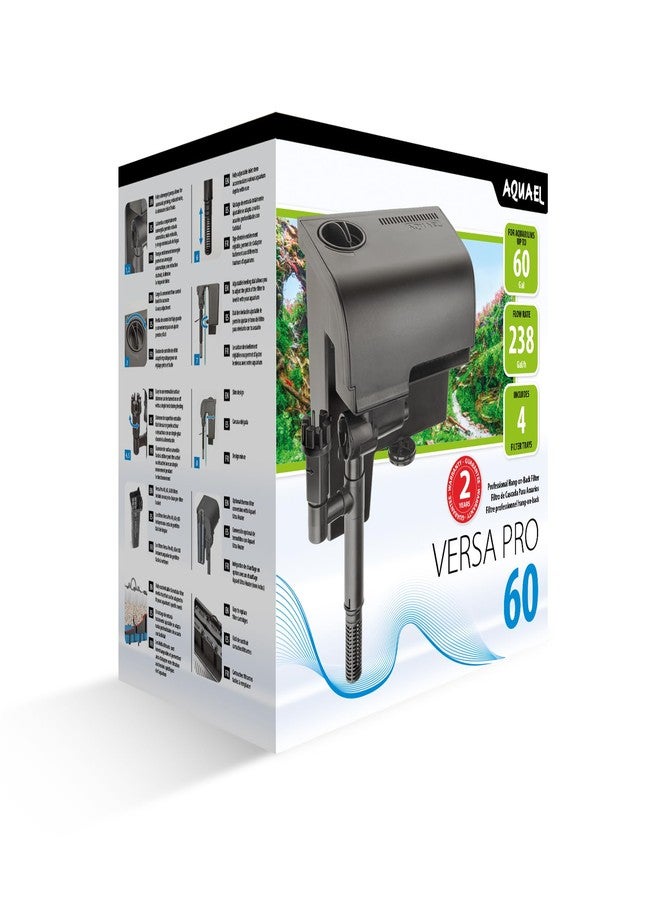 أكوايل فلتر الطاقة Aquael Versa Pro 60 - فلتر يُعلق على ظهر حوض السمك - Image 1