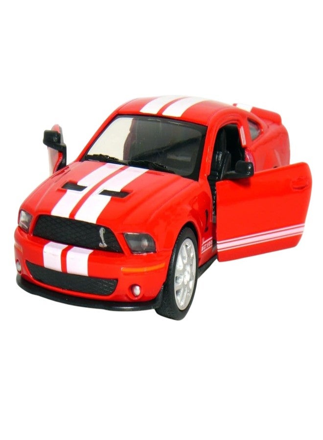 Mayatra's Myatra's Kins Mart Shelby GT500 Die-Cast Model Car, Blue with White Racing Stripes, Collectible Toy (Red_2007_GT500)