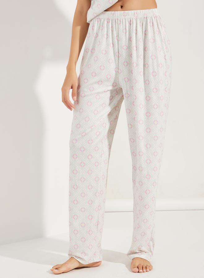 Styli AOP Drop Shoulder Contrast Piped Shirt & Pyjama Set  - Image 5