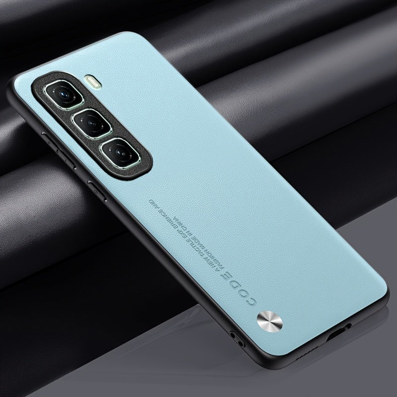 Code Premium Matte Faux Leather Phone Case For Infinix Hot 50 / Infinix Hot 50 Pro, Slim Shockproof Anti-Scratch Full Camera Protective Back Cover, 4 Colors  Available - Image 1