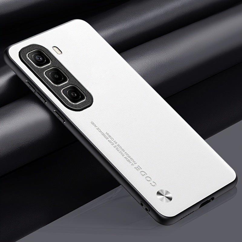 Code Premium Matte Faux Leather Phone Case For Infinix Hot 50 / Infinix Hot 50 Pro, Slim Shockproof Anti-Scratch Full Camera Protective Back Cover, 4 Colors  Available - Image 5