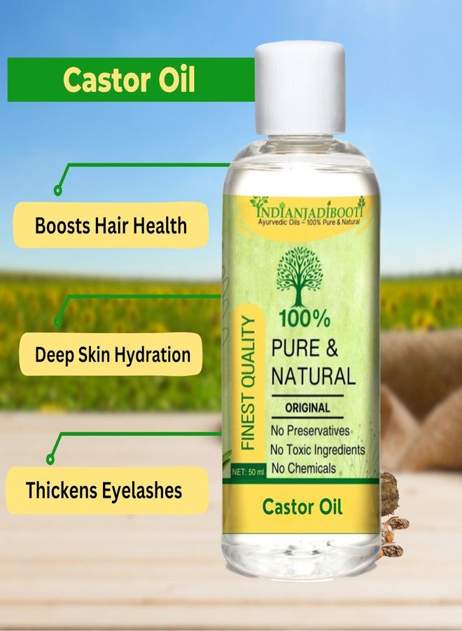 IndianjadiBooti Castor Oil (Arandi Tel) - 100% Pure & Cold-Pressed | Ayurvedic Hair, Skin & Wellness Oil | (Pack of 2) - Image 4