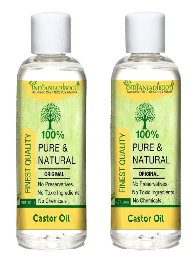 IndianjadiBooti Castor Oil (Arandi Tel) - 100% Pure & Cold-Pressed | Ayurvedic Hair, Skin & Wellness Oil | (Pack of 2) - Image 1