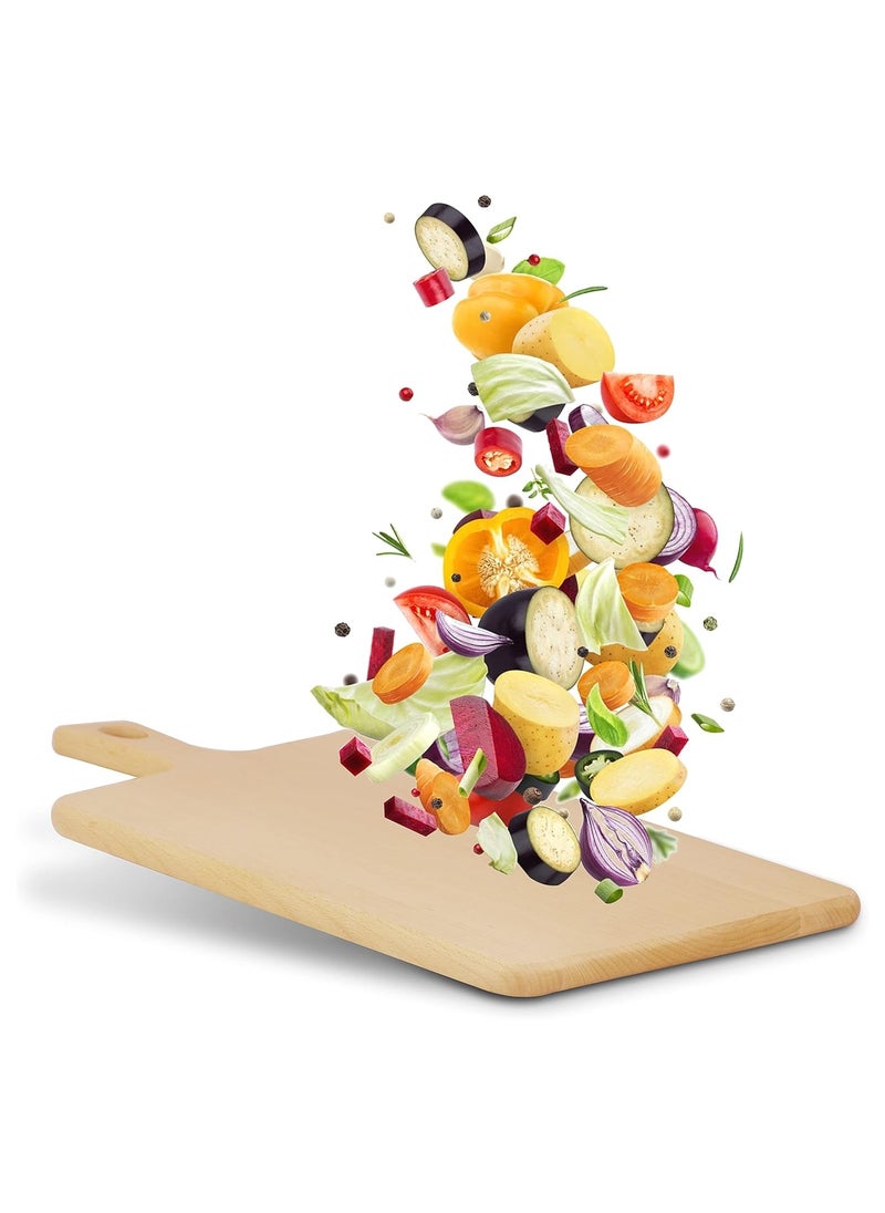 Rubik Bread Board Solid Wooden Chopping Board Multipurpose Cake Dessert Pizza Sushi Cheese Serving Wood Board Tray Fruits Vegetable Cutting Board (Small 36cm x 19 cm)  - Image 1