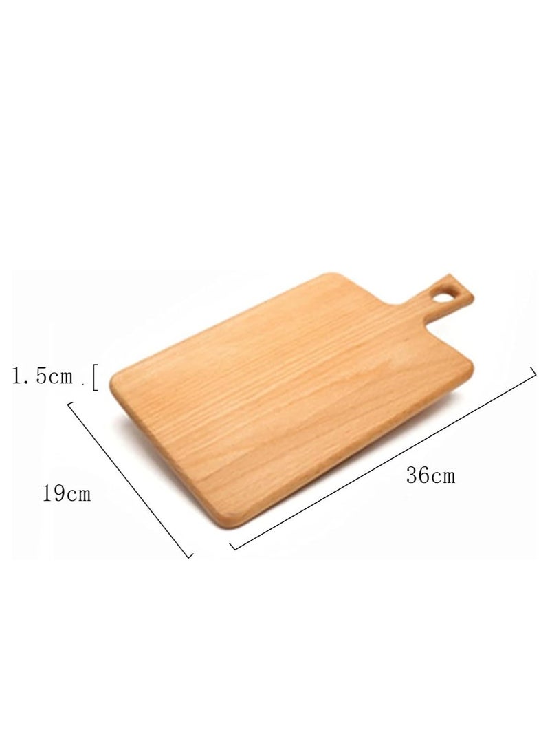 Rubik Bread Board Solid Wooden Chopping Board Multipurpose Cake Dessert Pizza Sushi Cheese Serving Wood Board Tray Fruits Vegetable Cutting Board (Small 36cm x 19 cm)  - Image 3