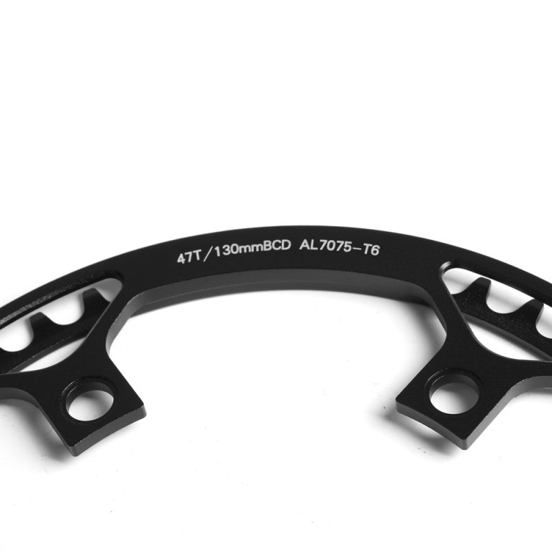 Litepro Single Speed Chainring 47T Black 130mm BCD 5 Bolts - 7075-T6 Aluminum Alloy Forged Lightweight Strong Strength Chainring for Folding Bikes - Image 3