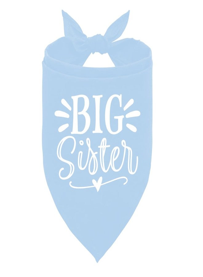 ZPPRJF Big Sister Light Blue Dog Bandana for Large Dogs: Triangle Scarf - Baby Announcement, Dog Scarf Accessories (L) - Image 1
