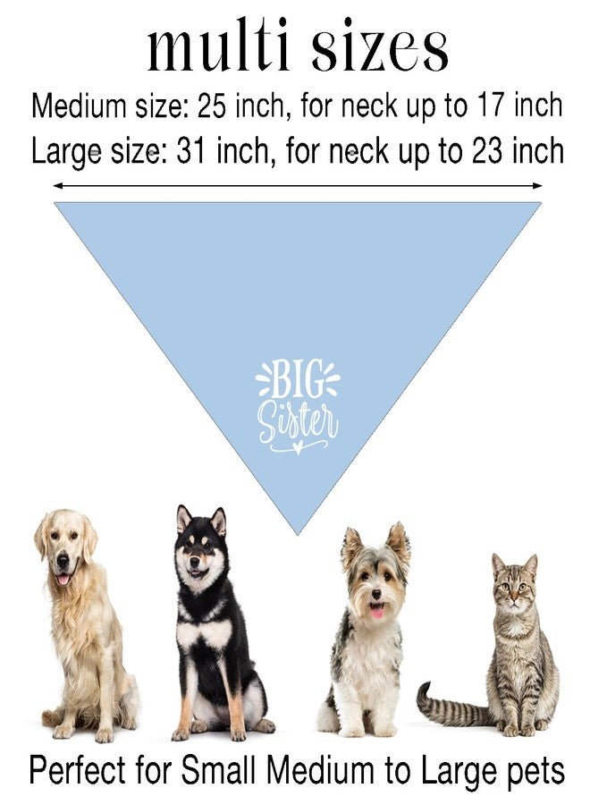 ZPPRJF Big Sister Light Blue Dog Bandana for Large Dogs: Triangle Scarf - Baby Announcement, Dog Scarf Accessories (L) - Image 3